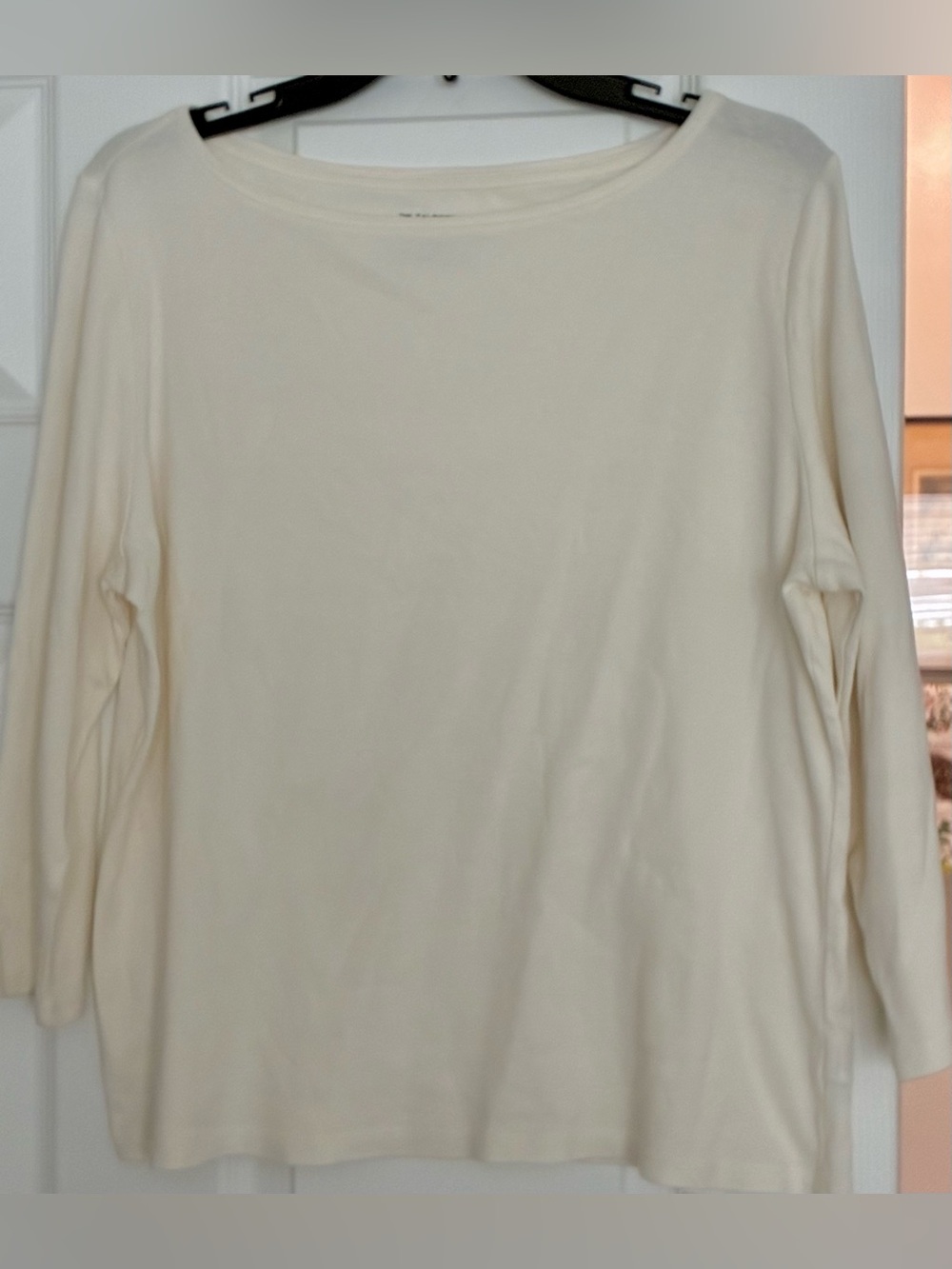Talbots Tee Large Petite. Off white- cream color.  NWOT.  100% Pima Cotton.
